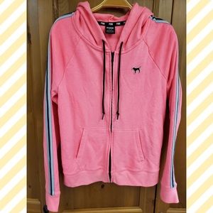 VS PINK Zipper Down Hoodie with Pockets